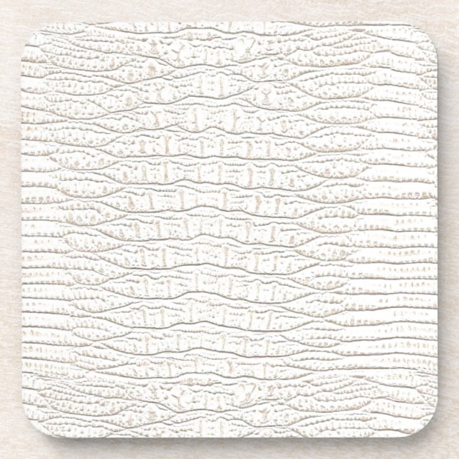 DESSOUS-DE-VERRE CONCEPTION BLANCHE DE PEAU D'ALLIGATOR (Devant)