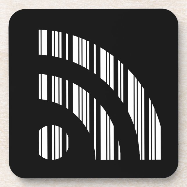 Dessous-de-verre Conception de modèle de code-barres de logo de flu (Devant)