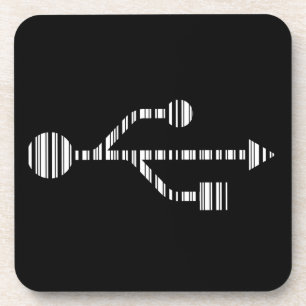 Dessous-de-verre Conception de modèle de code-barres informatique L