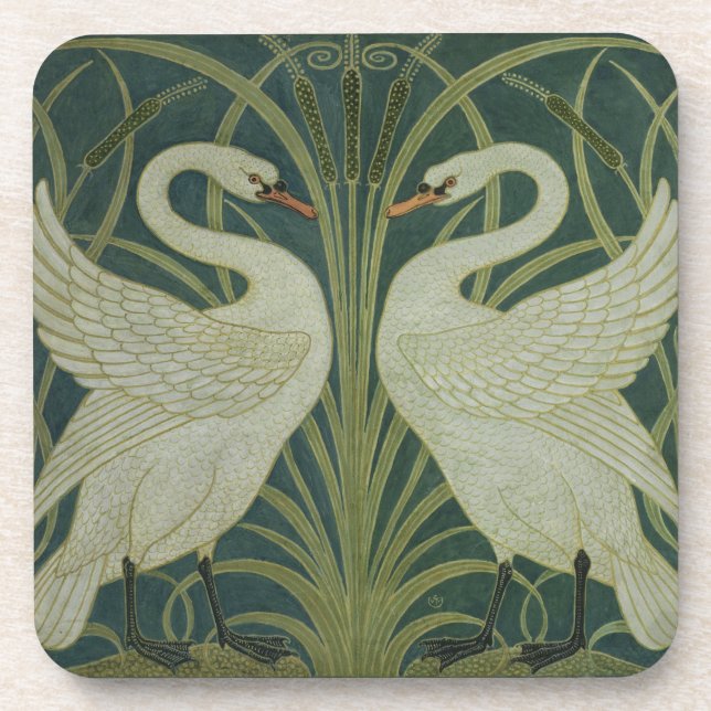 Dessous-de-verre Conception de papier peint de "cygne, de (Devant)