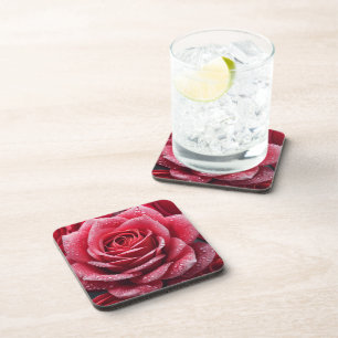 Dessous-de-verre Conception de Rose unique générée par IA