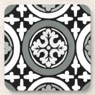 Dessous-de-verre Conception décorative de tuile de rosette de la