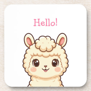 Dessous-de-verre Conception d'illustration de lama mignon