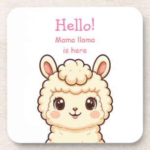 Dessous-de-verre Conception d'illustration de lama mignon