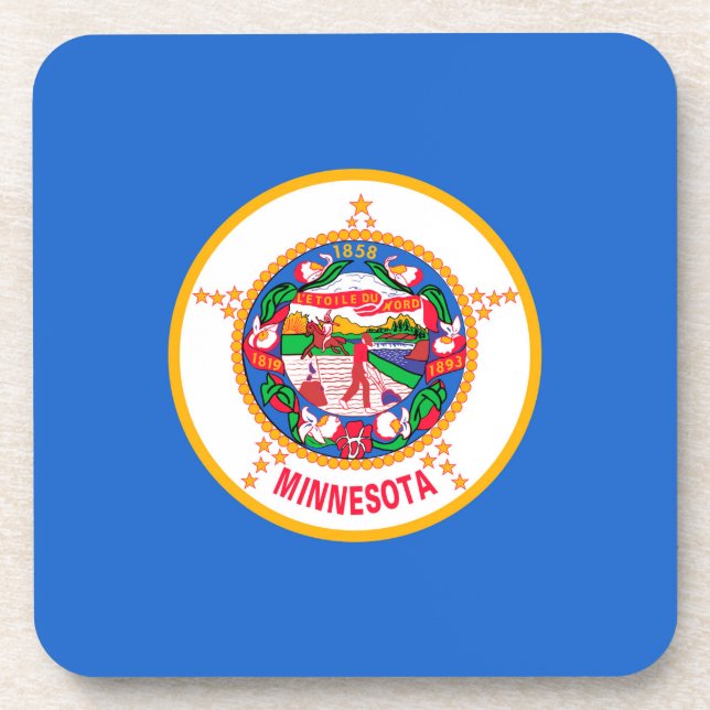 Dessous-de-verre Conception du drapeau de l'État du Minnesota (Devant)