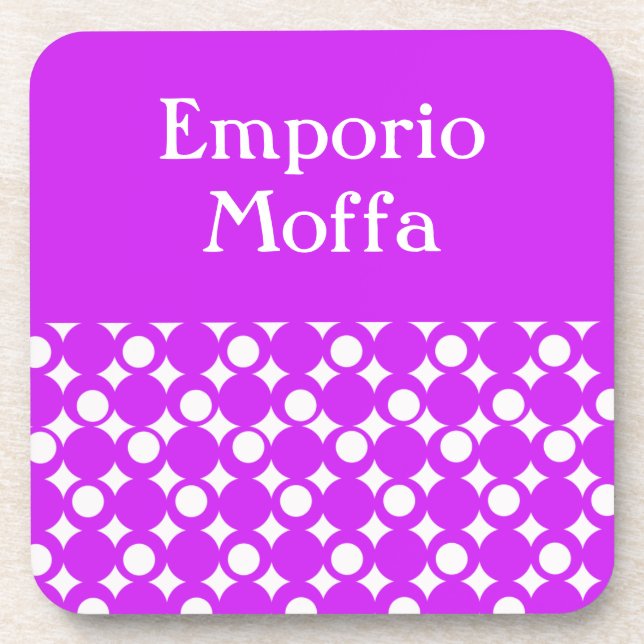 Dessous-de-verre Conception d'une balle violette à Emporio Moffa av (Devant)