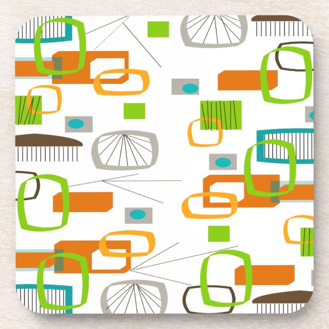 Dessous-de-verre Conception inspirée par l'ère atomique du milieu d (Devant)