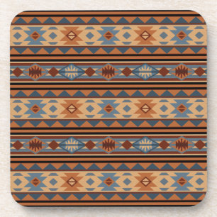 Dessous-de-verre Conception sud-ouest Adobe Grey Brown Tribal Motif