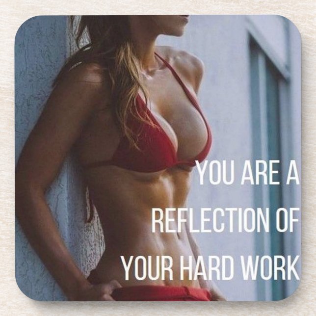 Dessous-de-verre Condition physique féminine Mots inspirants - Trav (Devant)