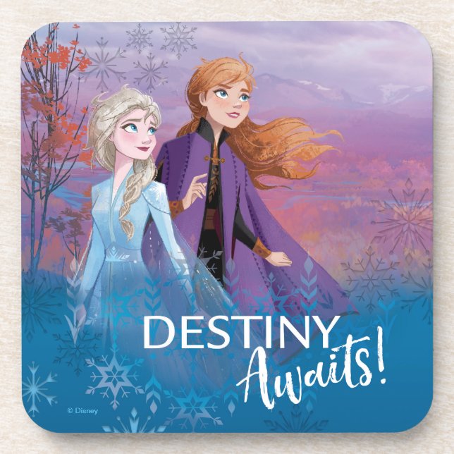 Dessous-de-verre Congelé 2 : Elsa & Anna | Destiny Await ! (Devant)