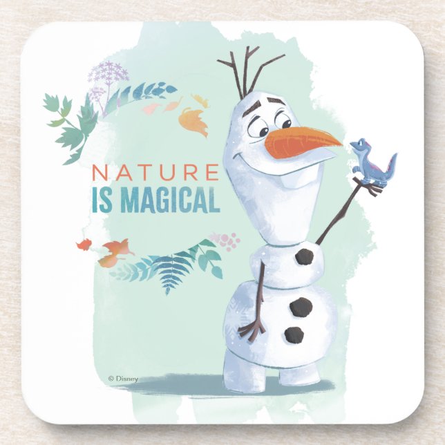 Dessous-de-verre Congelé 2 : Olaf | La Nature est magique (Devant)