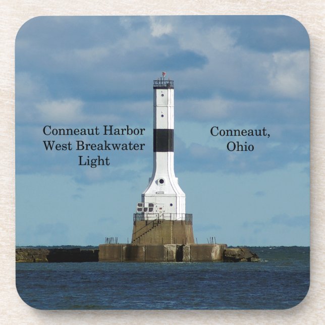 Dessous-de-verre Conneaut Harbour West Breakwater Light 6 dessous d (Devant)