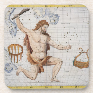 Dessous-de-verre Constellation de Hercule avec la couronne et le