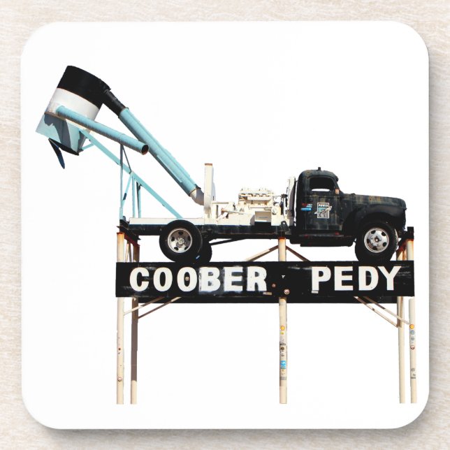 Dessous-de-verre Coober Pedy Opal Mining Truck Affiche de bienvenue (Devant)