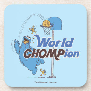 Dessous-de-verre Cookie Monster   Tirer sur des cerceaux de basket-