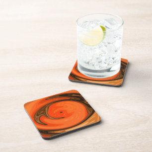 Dessous-de-verre Cool orange Abstrait moderne