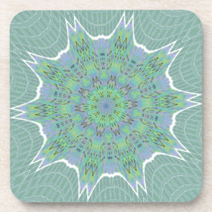 Dessous-de-verre Cool vert motif floral