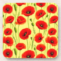 Coquelicots Rouges et Tiges Vertes