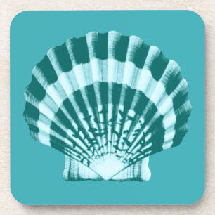 Dessous-de-verre Coquillage - Tons bleu turquoise