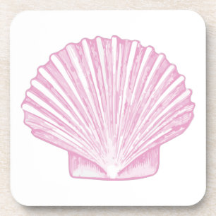Dessous-de-verre Coquille Saint-Jacques Rose Côtière