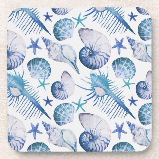 Dessous-de-verre Coquilles d'aquarelle (Devant)