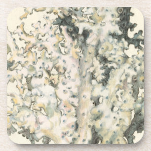Dessous-de-verre Corail antique d'aquarelle