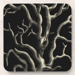 Dessous-de-verre Corail noir et bronzage