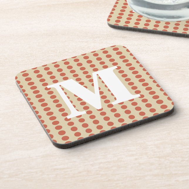 Dessous-de-verre Coral Spice Moods Doses avec monogramme (Côté gauche)