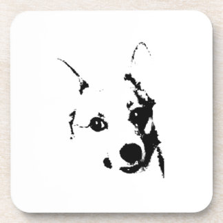 Dessous-de-verre Corgi Chien noir et blanc - croquis