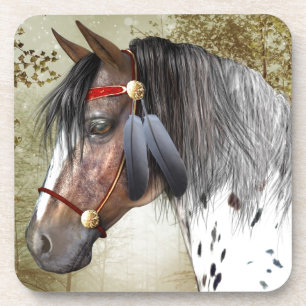 Dessous de verre Cork Poney Indien