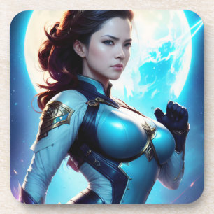 Dessous-de-verre Cosmic Retro 50's Sci-Fi Nova Space Ranger