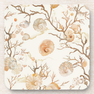 Dessous-de-verre Côtière rustique - Coquillages, Starfish, Reef (14