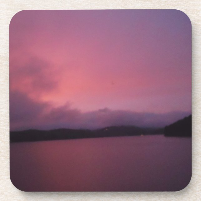 Dessous-de-verre Coucher de soleil violet sur le lac Arrowhead (Devant)