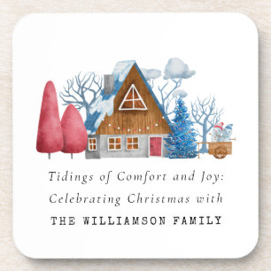 Dessous-de-verre COULEUR D'EAU vintage CHRISTMAS MAISON FAMILLE PLA
