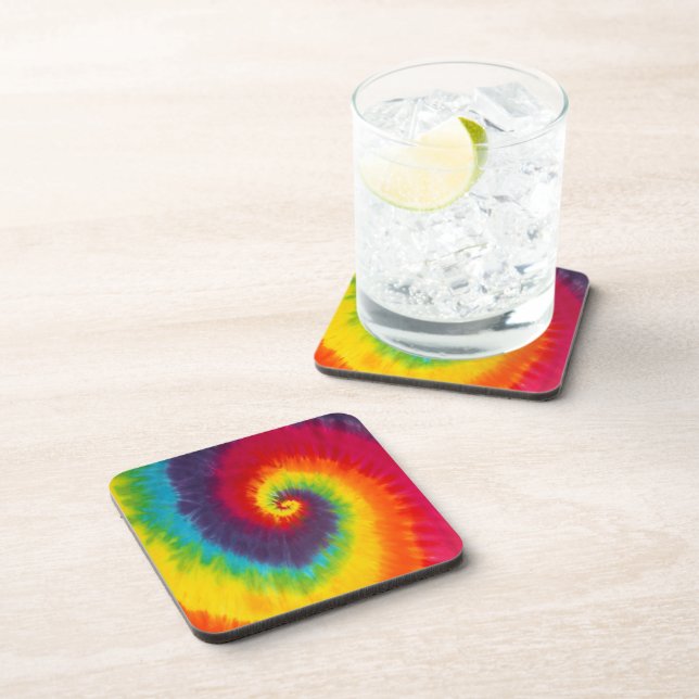 Dessous-de-verre Couleur Super Cool Rainbow Swirl Tie (Côté Droit)