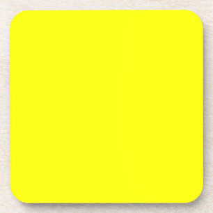 Dessous-de-verre Couleur uni jaune néon