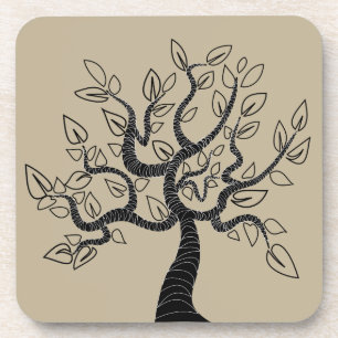 Dessous-de-verre Couleurs personnalisées Beverage Coaster Tree of L