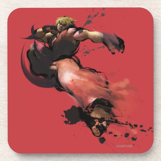 Dessous-de-verre Coup-de-pied de Ken (Devant)