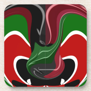 Dessous-de-verre Coupe de café Kenya Drapeau Hakuna Matata