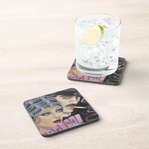 Dessous-de-verre Couple Art déco
