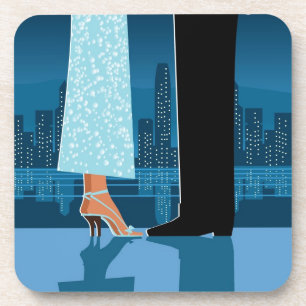 Dessous-de-verre Couples romantiques dans la ville