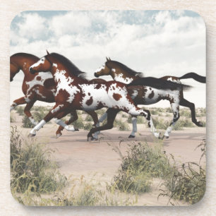 Dessous-de-verre Courez comme le vent - Galloping Paint Horses