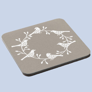 Dessous-de-verre Couronne d'oiseaux Moderne Scandinave