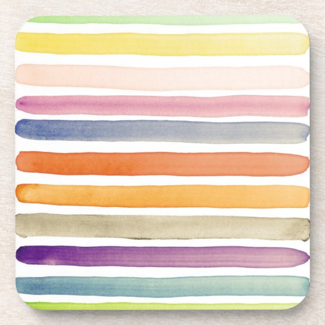 Dessous-de-verre Courses peintes à la main de brosse d'aquarelle, (Devant)