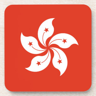 Dessous-de-verre Coût bas ! Drapeau de Hong Kong