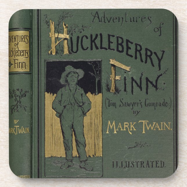 Dessous-de-verre Couverture des "aventures de Huckleberry Finn" par (Devant)