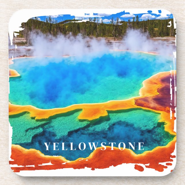 Dessous-de-verre Couvre-boisson thermale Yellowstone Hot Spring (Devant)