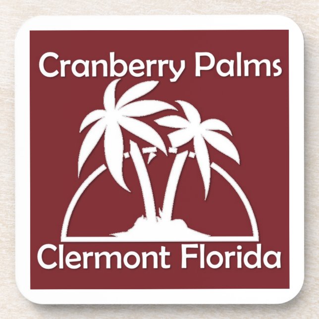 Dessous-de-verre Cranberry Palms Coasters (Devant)