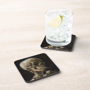 Dessous-de-verre Crâne avec brûler la cigarette Vincent van Gogh Ar