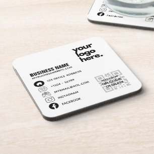 Dessous-de-verre Créer son propre code QR Logo d'entreprise Social 
